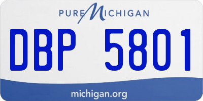 MI license plate DBP5801