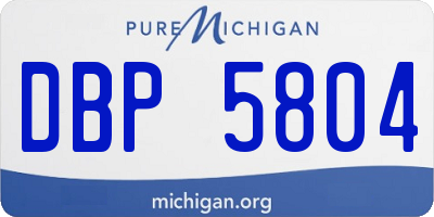 MI license plate DBP5804