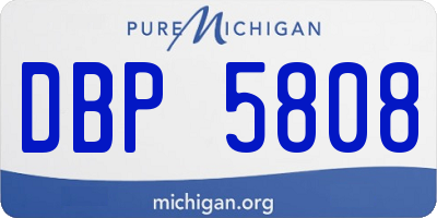 MI license plate DBP5808