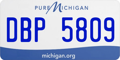 MI license plate DBP5809