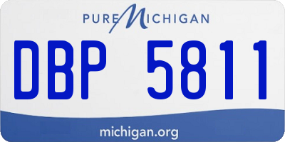 MI license plate DBP5811