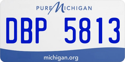 MI license plate DBP5813