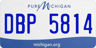 MI license plate DBP5814