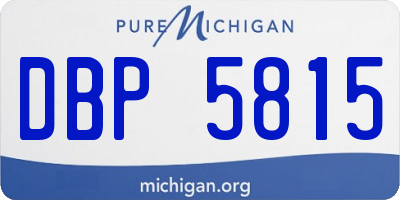 MI license plate DBP5815