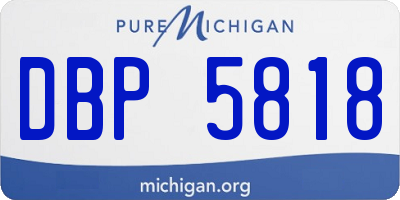 MI license plate DBP5818