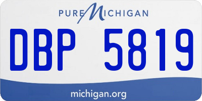 MI license plate DBP5819
