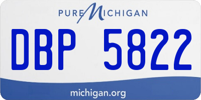 MI license plate DBP5822