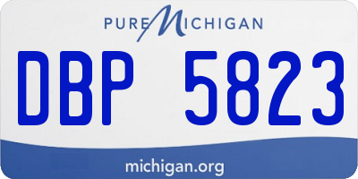 MI license plate DBP5823