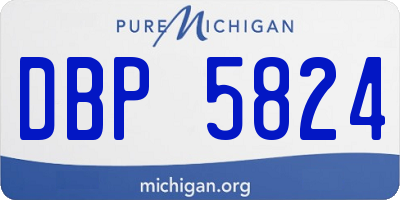 MI license plate DBP5824