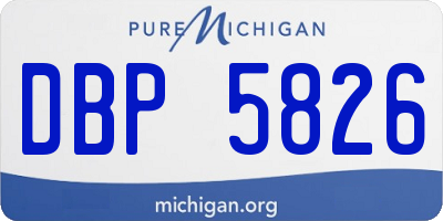MI license plate DBP5826