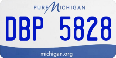 MI license plate DBP5828