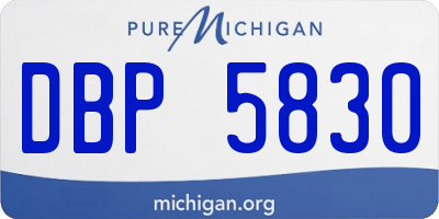 MI license plate DBP5830