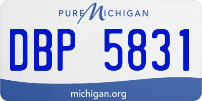 MI license plate DBP5831