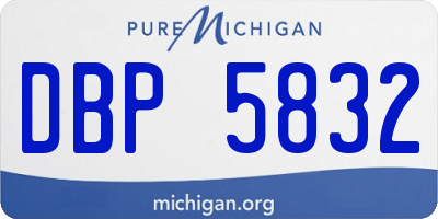 MI license plate DBP5832