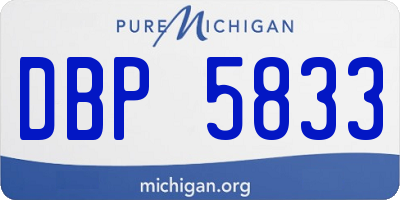 MI license plate DBP5833
