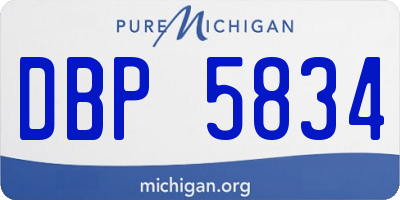 MI license plate DBP5834
