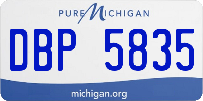 MI license plate DBP5835