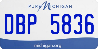 MI license plate DBP5836