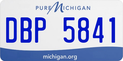 MI license plate DBP5841