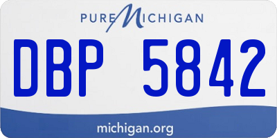 MI license plate DBP5842