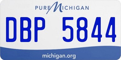 MI license plate DBP5844