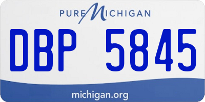 MI license plate DBP5845