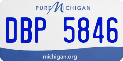 MI license plate DBP5846