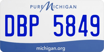 MI license plate DBP5849