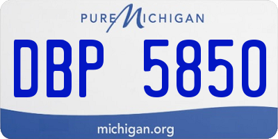 MI license plate DBP5850