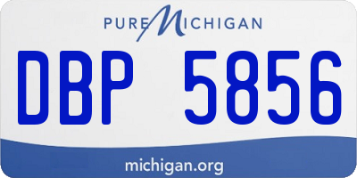 MI license plate DBP5856