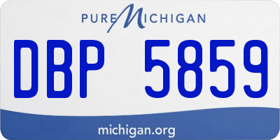 MI license plate DBP5859