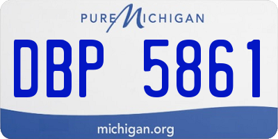 MI license plate DBP5861