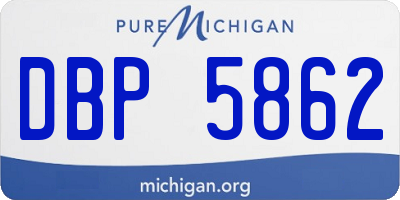 MI license plate DBP5862