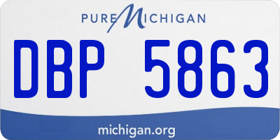 MI license plate DBP5863