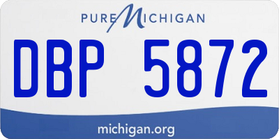 MI license plate DBP5872