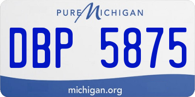 MI license plate DBP5875