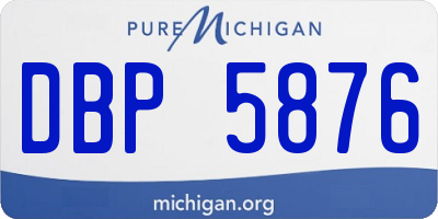 MI license plate DBP5876