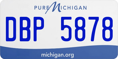 MI license plate DBP5878