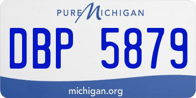MI license plate DBP5879