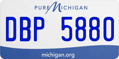 MI license plate DBP5880