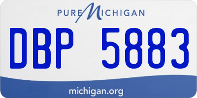 MI license plate DBP5883