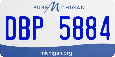 MI license plate DBP5884
