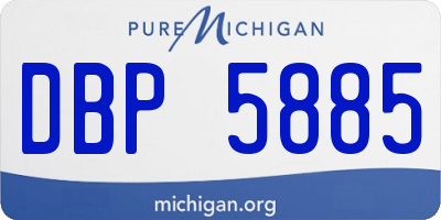 MI license plate DBP5885