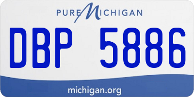 MI license plate DBP5886