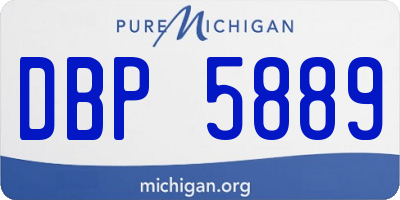 MI license plate DBP5889