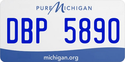 MI license plate DBP5890