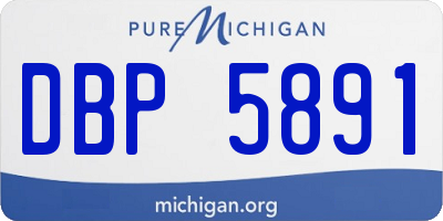 MI license plate DBP5891