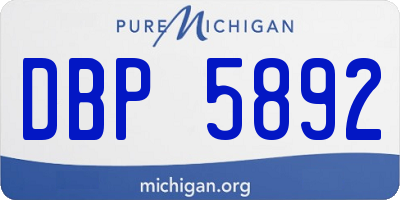 MI license plate DBP5892