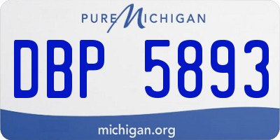 MI license plate DBP5893