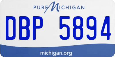 MI license plate DBP5894